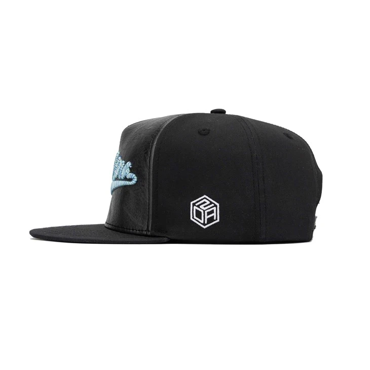 TCAP Custom Underbrim Cap Snapback Leather And Cotton Fabric 5panel Cap