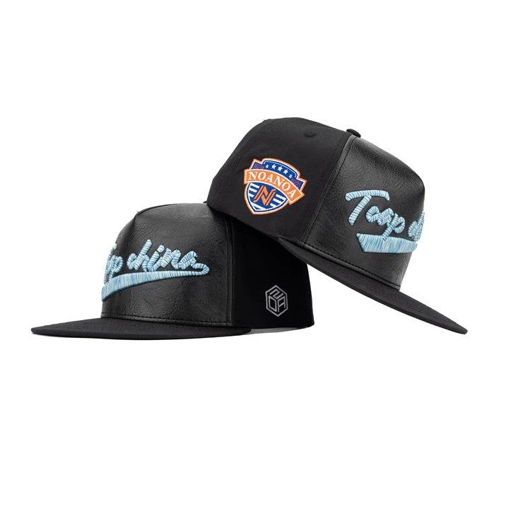 Καπάκι TCAP Custom Underbim Snapback Δερμάτινο και βαμβακερό ύφασμα 5 πάνελ Καπάκι